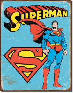 Comics Superman Figure Vintage Retro Tin Sign  