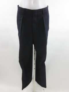 DESIGNER Navy Blue Pleated Front Pants Slacks Sz L  