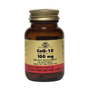  Coenzyme Q 10 100 mg, 30 Softgels, Solgar Health 