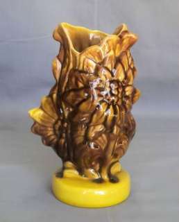 VTG ROYAL HAEGER Pottery SUNFLOWER Figural Vase R647  