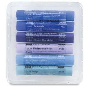  Art Spectrum Pastel 6ix Pack Sets   Blues Violets, Set of 
