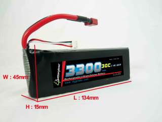 RC Battery 30C 60C 3300mAh 7.4V 2S High Discharge LiPo  