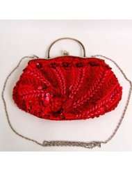  red clutch purse   Clothing & Accessories