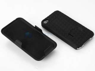 New Hard Back Case Cover Stand Holster with Belt Clip for iPhone 4 4G 