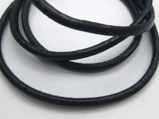16.4 feet Black Real Leather Jewelry Cord 4mm (5Metres)  