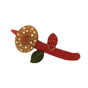  Caravan Hand Made Stone With Gold Flower Rubber Barrette Beauty