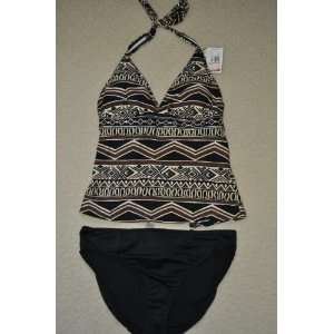  Leilani Swimsuit, Tankini, Size 12, Black Multi, New With 