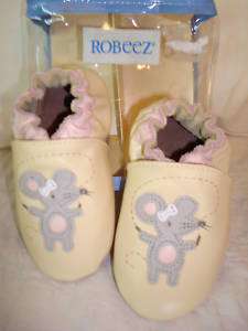 NEW Robeez Skippy Mouse Leather Shoes 0 6,6 12,12 18  