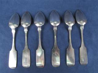 Matching Monogram Coin Silver Spoons Utica NY 1800s  