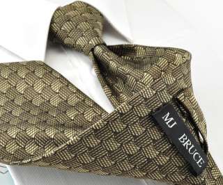   Jacquard Woven silk Mens Tie Geometric Necktie set Cufflinks 182