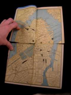 Sights from Towers of Boston c.1890 w/ litho map travel  