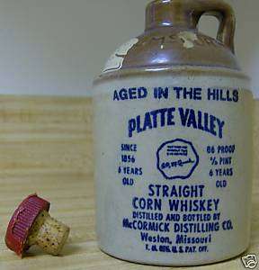 Platte Valley Whiskey   McCormick Distilling Co. 1856  