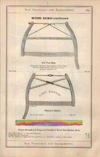 1883 DISSTON CLIMAX BUCK SAW VINTAGE PRINT AD  