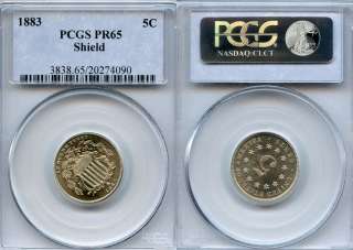1883 Shield Nickel PCGS PR65  