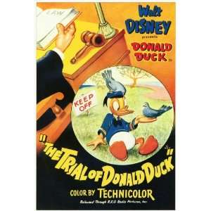  The Trial of Donald Duck (1948) 27 x 40 Movie Poster Style 