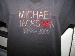 Swarovski Crystal Rhinestone Michael Jackson Shirt  