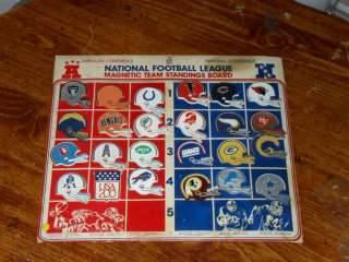 Vintage 1975 NFL Magnetic Team Standings Board Football Magnets RARE 