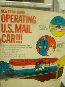 Lionel 1973 Operating U.S. Mail Car Flyer  