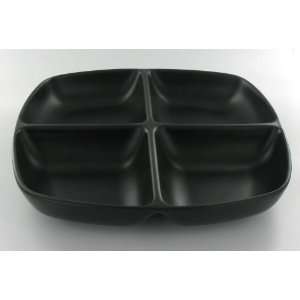    Condiment Serving Tray Black Onyx 4 Sections