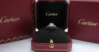 CARTIER PLAT Emerald Cut Diamond Engagement Ring 1.90CT  
