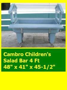 Cambro Blue Childrens Salad Bar 4 Ft Sneeze Guard #2  
