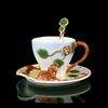   Peacock Porcelain Cafe Coffee Set/Tea Set 1Cup/1Saucer/1Spoon  