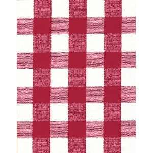 Purely Plaid 1 Squares Series 9811 Red Pepper Vinyl Tablecloth 54 X 