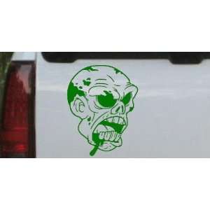 Dark Green 30in X 23.3in    Bloody Zombie Head Funny Car Window Wall 