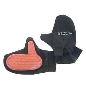    Miracle Coat Cat and Dog Grooming Mitt   Black & Red