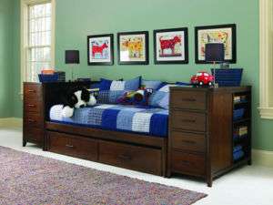 Youth Cherry Twin Trundle Storage Bed  