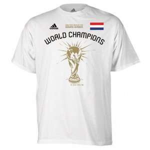  Netherlands Soccer White adidas 2010 World Cup Champions T 