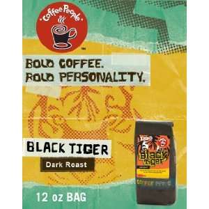 Coffee People ~ BLACK TIGER Whole Bean Coffee ~ 12 oz Bag
