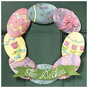  PERSONALIZED EASTER EGG WREATH 