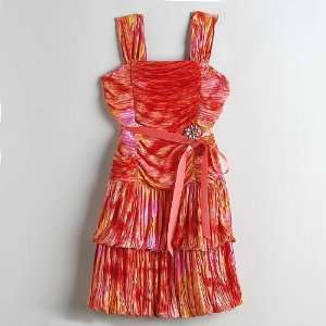  My Michelle Girls Tie Dye Pleated Tier Dress, Size, 7 