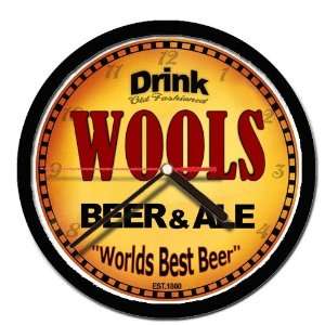  WOOLS beer and ale cerveza wall clock 