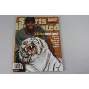 Tiger Woods Pga Golf Signed Si Magazine *rare* Psa/dna   Autographed 