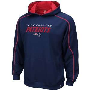  New England Patriots Reebok Active Hooded Navy Sweatshirt 