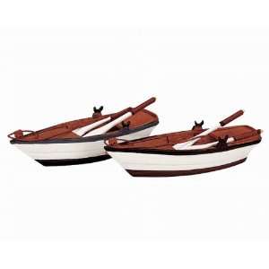   Village Collection Set Of 2 Wooden Rowboats #14630