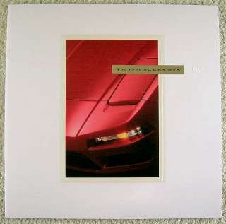 Large color catalog for the 1996 Acura NSX. Big glossy photos plus 