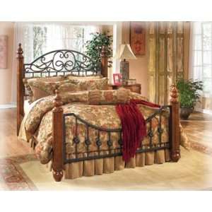  Traditional Metal Wood Poster King Bed