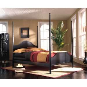  Spire Black Finish Twin Size Wood Bed