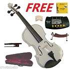 New White Violin,Case,Bow​+Xtra Strings+2 Bridges+Should.​