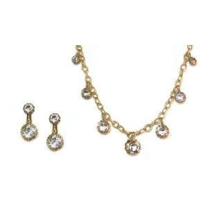  Catherine Popesco 14K Gold Plated Set of Necklace and CLIP 