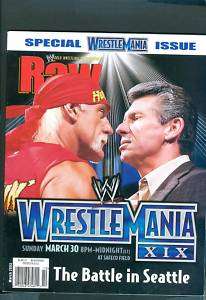 RAW 3 2003 Special WrestleMania XIX Issue Hulk McMahon  