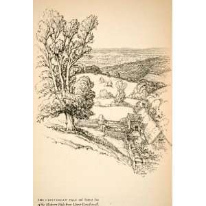  1950 Print Cheltenham Vale Malvern Hill England Landscape 