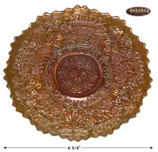Fenton Golden (marigold) Cherry Chain 6 1/4 Plate  