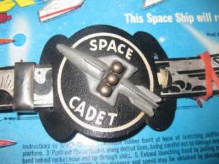 Tom Corbett Belt & Space Ship Buckle NEW With MINT BACKING Original 