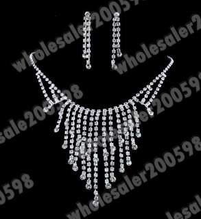 Necklace length20+19CM Earring Length22MM rhinestone&imitate pearl