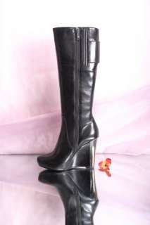 Giovanni Fabiani 5453 Leather Knee High Wedge Boot 36/6  