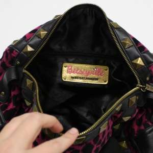 Betsey Johnson Pink & Black Large Handbag  